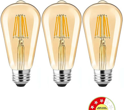 vibunt 4 W Basic Arbitrary E27 LED Bulb(Yellow, Pack of 3)