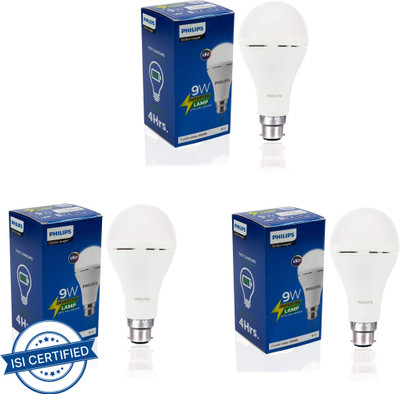 PHILIPS 9 W Inverter Standard B22 Inverter Bulb(White, Pack of 3)