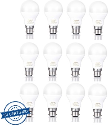 PHILIPS 7 W Round B22 LED Bulb(White, Pack of 12)