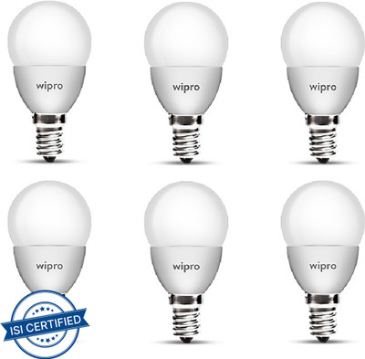 Wipro 5 W Basic Standard E14 LED Bulb(Yellow, Pack of 6)