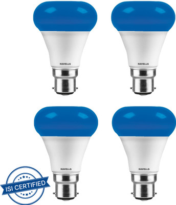 HAVELLS 7 W Basic Standard B22 LED Bulb(Blue, Pack of 4)