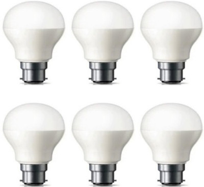 owesom 9 W Basic Round B22 LED Bulb(White, Pack of 6)