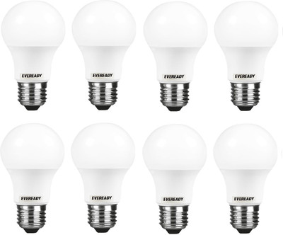 EVEREADY 9 W Basic Standard E27 LED Bulb(Yellow, Pack of 8)