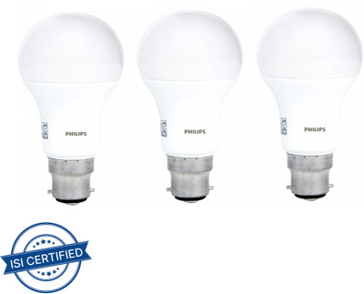 PHILIPS 12 W Basic Round B22 LED Bulb(White, Pack of 3)