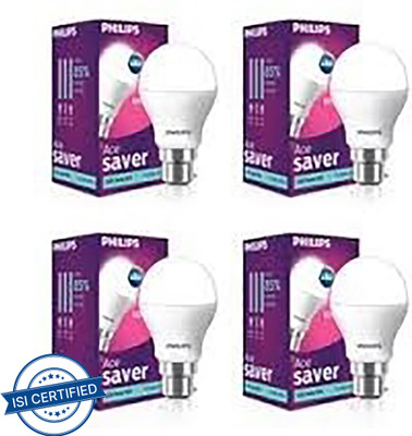 PHILIPS 7 W Basic Standard B22 LED Bulb(White, Pack of 4)