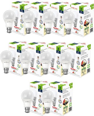 Khaitan 7 W Round B22 LED Bulb(White, Pack of 10)