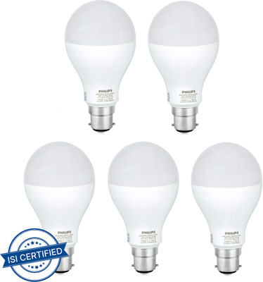 PHILIPS 22 W Basic Round B22 LED Bulb(White, Pack of 5)