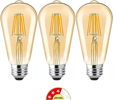 Eve Hanger 4 W Basic Arbitrary E27 LED Bulb(Yellow, Pack of 3)