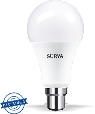 SURYA 10 W Basic Round B22 LED Bulb(White)