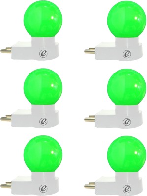 Imperial TechnoCart 0.5 W Round Plug & Play, 2 Pin LED Bulb(Green, Pack of 6)