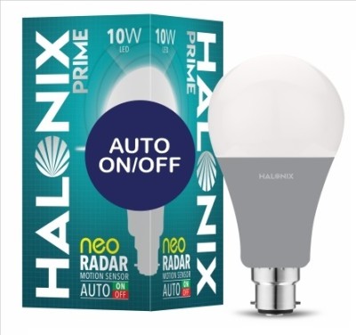 Halonix 10W Round B22 Neo Radar Motion Sensor bulb Pack of 1(White)