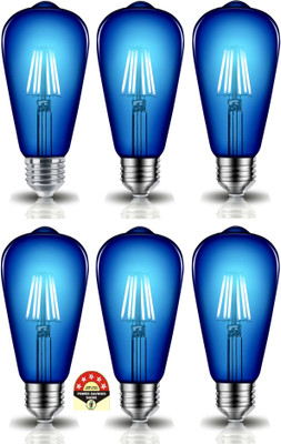 OLIPS 4 W Glare Reduction Capsule E26, E27 Decorative Bulb(Blue, Pack of 6)