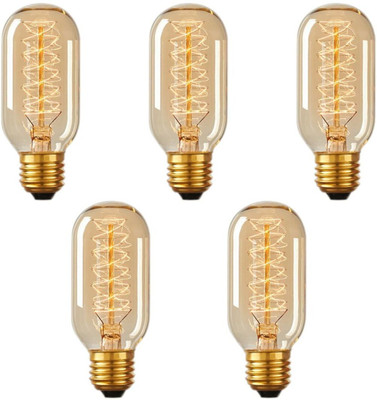 OML 40 W Basic Standard E27 Incandescent Bulb(Yellow, Pack of 5)