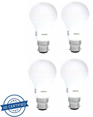 PHILIPS 12 W Round B22 LED Bulb(White, Pack of 4)