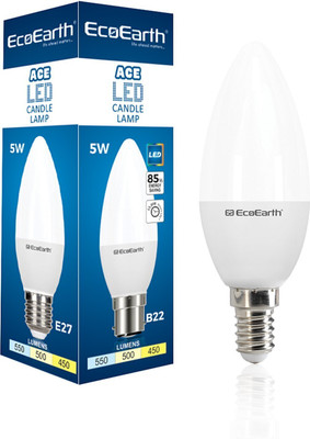 ECOEARTH 5 W Basic Candle E14 LED Bulb(White)