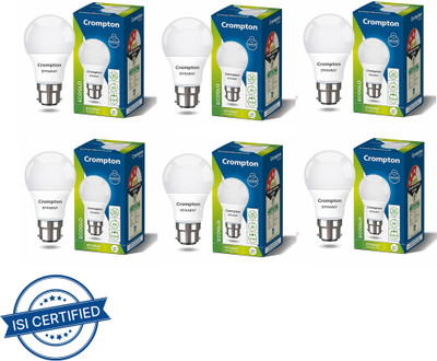 Crompton 3 W Basic Standard B22 LED Bulb(White, Pack of 6)