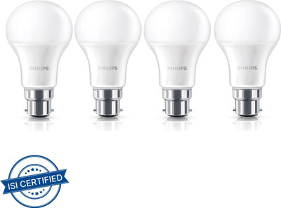 PHILIPS 9 W Basic Standard B22 CFL Bulb(White, Pack of 4)