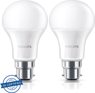 PHILIPS 9 W Basic Standard B22 LED Bulb(White, Pack of 2)