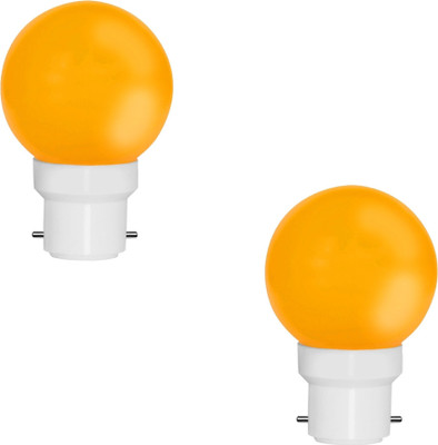 Fybros 0.5 W Basic Decorative B22 LED Bulb(Orange, Pack of 2)