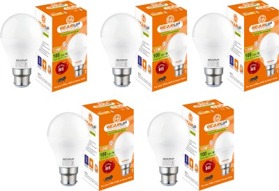 Gear Up 12 W Round B22 LED Bulb(White, Pack of 5)