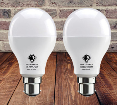 mg lights 5 W Basic Arbitrary B22 LED Bulb(White, Pack of 2)