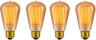 Evnke 4 W Basic Capsule B27, B26 Decorative Bulb(Gold, Pack of 4)
