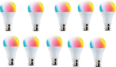 Brightstar 9 W Basic Round B22 LED Bulb(Red, Blue, Green, Pack of 10)