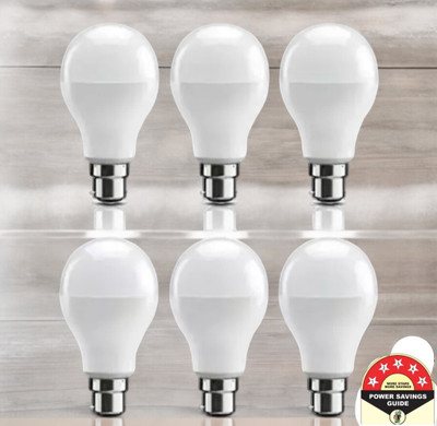 Dunagiri 9 W Basic Standard B22 D LED Bulb(White, Pack of 6)