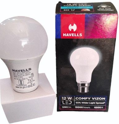 HAVELLS 12 W Basic Standard B22 LED Bulb(White, Pack of 2)