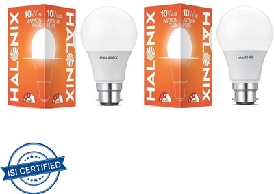 HALONIX 10 W Basic Round B22 LED Bulb(White, Pack of 2)