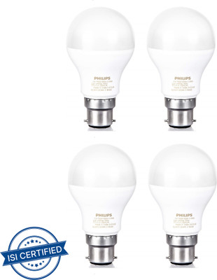 PHILIPS 9 W Basic Round B22 LED Bulb(White, Pack of 4)