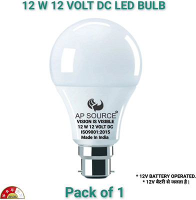 AP Source 12 W Basic Round B22 LED Bulb(White)
