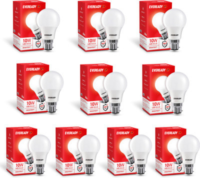 EVEREADY 10 W Standard B22 LED Bulb White Pack of 10 PaisaWapas