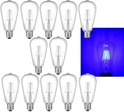 Tip 'n' Top 4 W Basic Decorative E26 LED Bulb(Blue, Pack of 12)