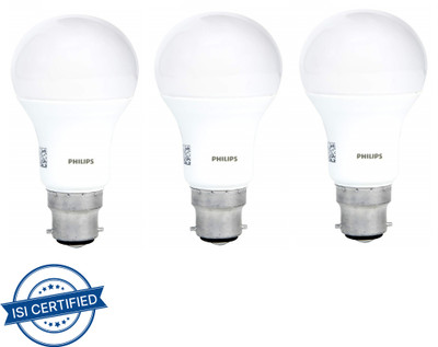 PHILIPS 12 W Basic Round B22 LED Bulb(Yellow, Pack of 3)