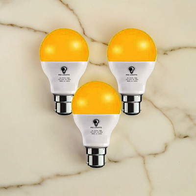 mg lights 5 W Basic Arbitrary B22 LED Bulb(Yellow, Pack of 3)