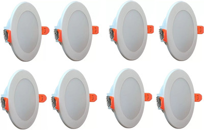 Cosas 9 W Basic Round 2 Pin LED Bulb(White, Pack of 8)