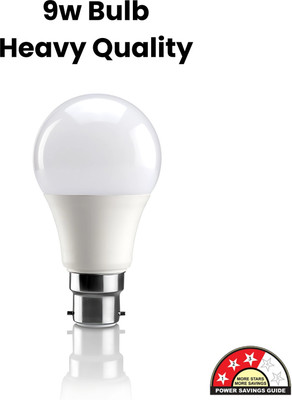 spark world 9 W Basic Standard B22 LED Bulb(White)