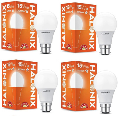 HALONIX 15 W Basic Round B22 LED Bulb(White, Pack of 4)