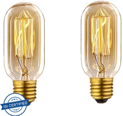Homesake 60 W Basic Standard E27 Incandescent Bulb(Yellow, Pack of 2)