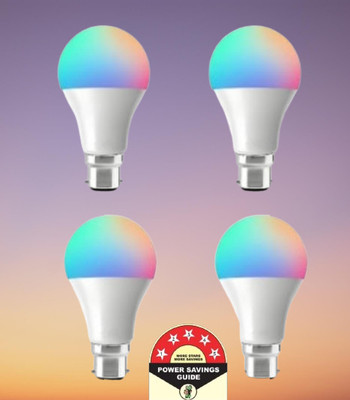 Dunagiri 9 W Basic Round B22 D LED Bulb(RGB, Pack of 4)