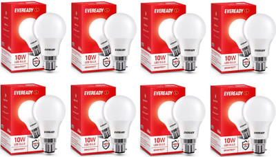 EVEREADY 10 W Basic Standard B22 LED Bulb(White, Pack of 8)