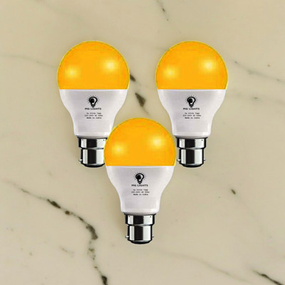 mg lights 5 W Basic Arbitrary B22 LED Bulb(Yellow, Pack of 3)
