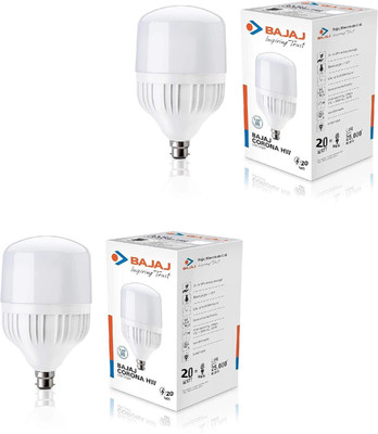 BAJAJ 20 W Basic Standard B22 LED Bulb(White, Pack of 2)