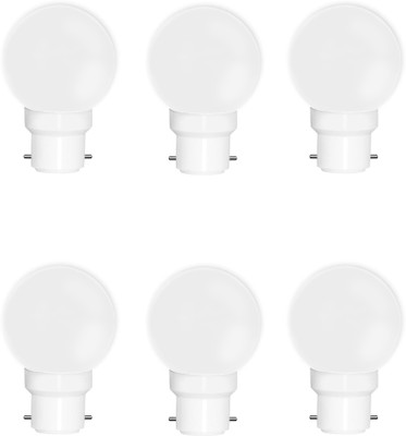Fybros 0.5 W Basic Decorative B22 LED Bulb(White, Pack of 6)