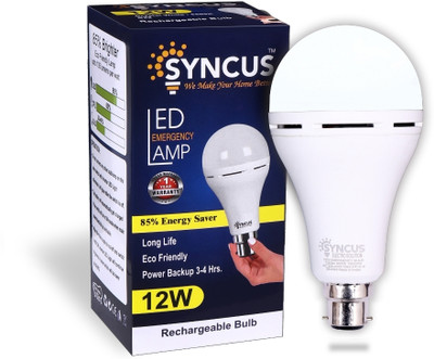 SYNCUS 12 W Inverter Round B22 LED Bulb(White)