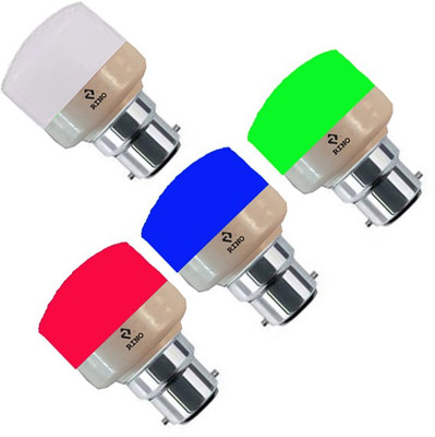 rino 9 W Basic Standard B22 LED Bulb(Multicolor, Pack of 4)