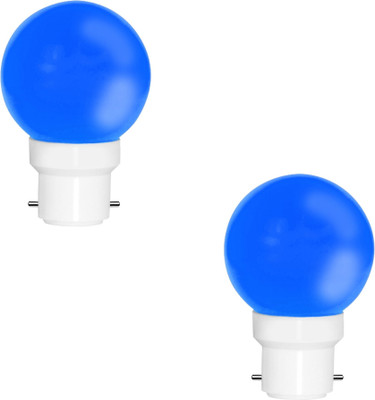 Fybros 0.5 W Basic Round B22 LED Bulb(Blue, Pack of 2)