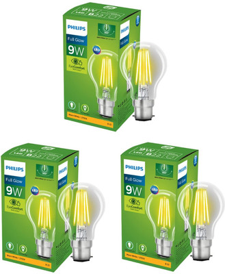 PHILIPS 9 W Basic Standard B22 LED Bulb(Yellow, Pack of 3)