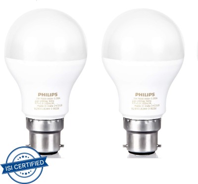 PHILIPS 9 W Standard B22 LED Bulb(White, Pack of 2)